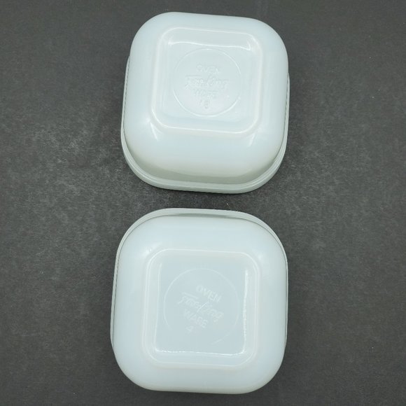 Fire King White Milk Glass Small Refrigerator Dishes Glass Lid - Picture 7 of 11